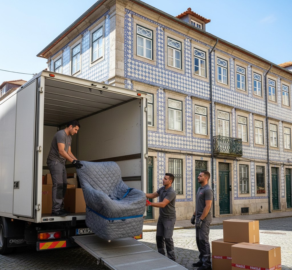 Camion transport vehicule Paris Portugal chargement